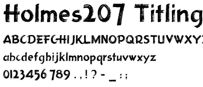 Holmes207 Titling font